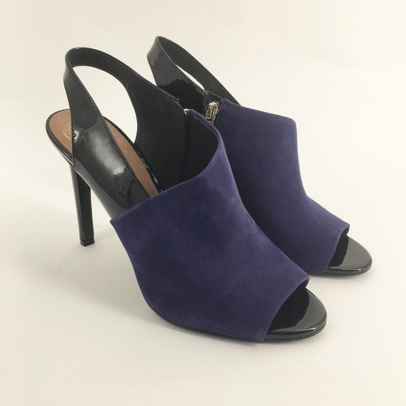 Vince Camuto Shoes - VINCE CAMUTO Blue Suede Slingback Booties Size 10